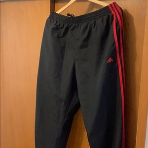 Adidas Track Pants- Red and Black